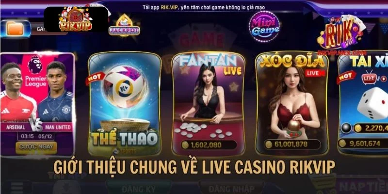CASINO RIKVIP Sảnh casino Rikvip được biết đến với giao diện sang trọng.