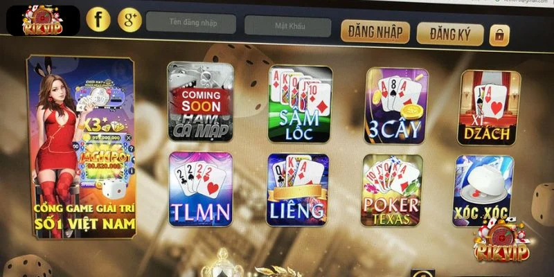 GAME BÀI RIKVIP Các tựa game bài Rikvip được đánh giá rất cao bởi sự đa dạng.